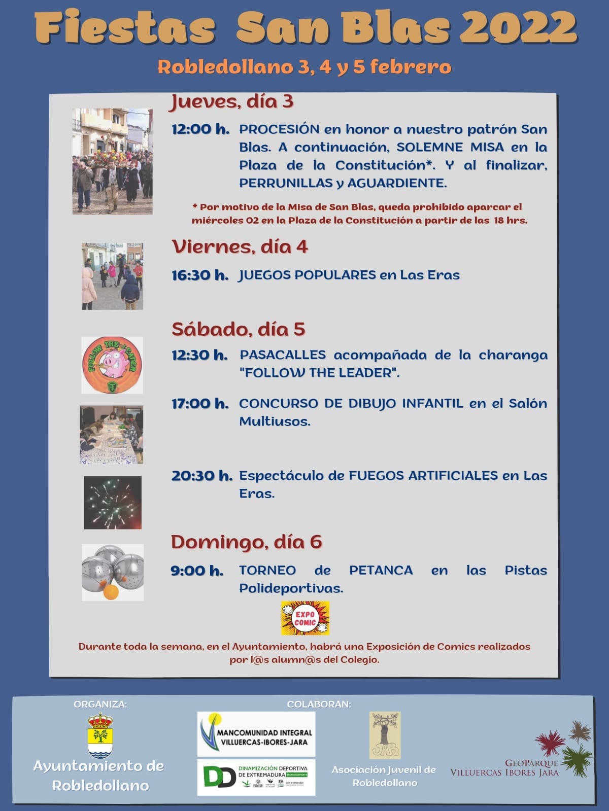 Fiestas en honor a San Blas 2022 Robledollano